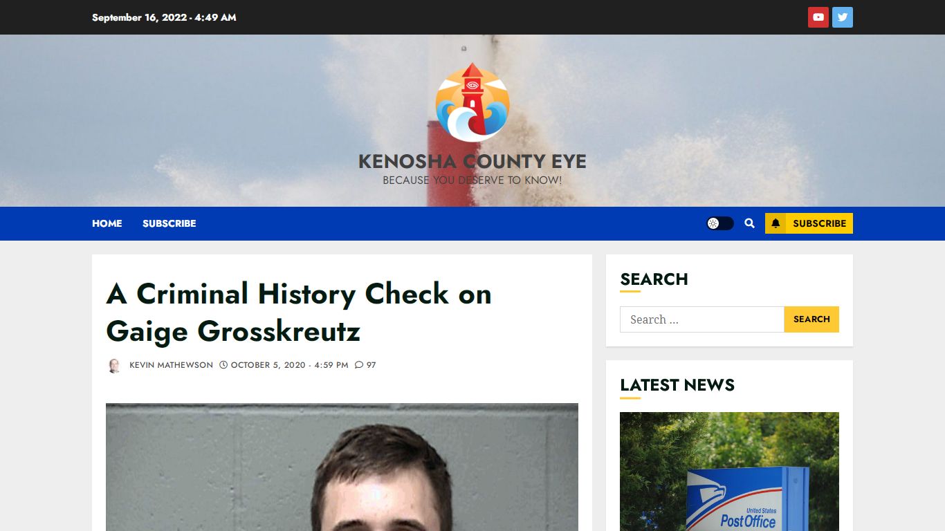 A Criminal History Check on Gaige Grosskreutz